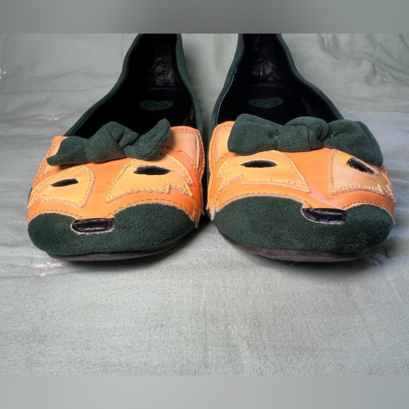 TUK sueded fox ballet flats green Sz 9 - Picture 2 of 11